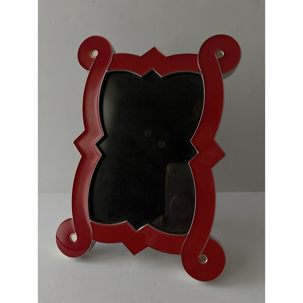Jonathan Adler Hip Happy Home Red Enamel Picture Frame MCM Boho Retro
